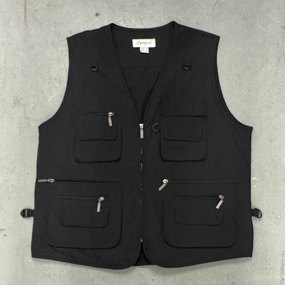 OlympinA Black Men's Lightweight Outdoor Vest Men’s XL
